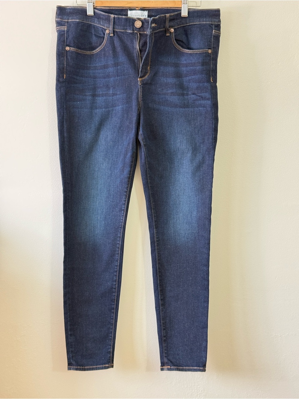 LOFT Ann Taylor Women Legging Jeans Size 12/31 Dark Wash Stretch Skinny Jeggings